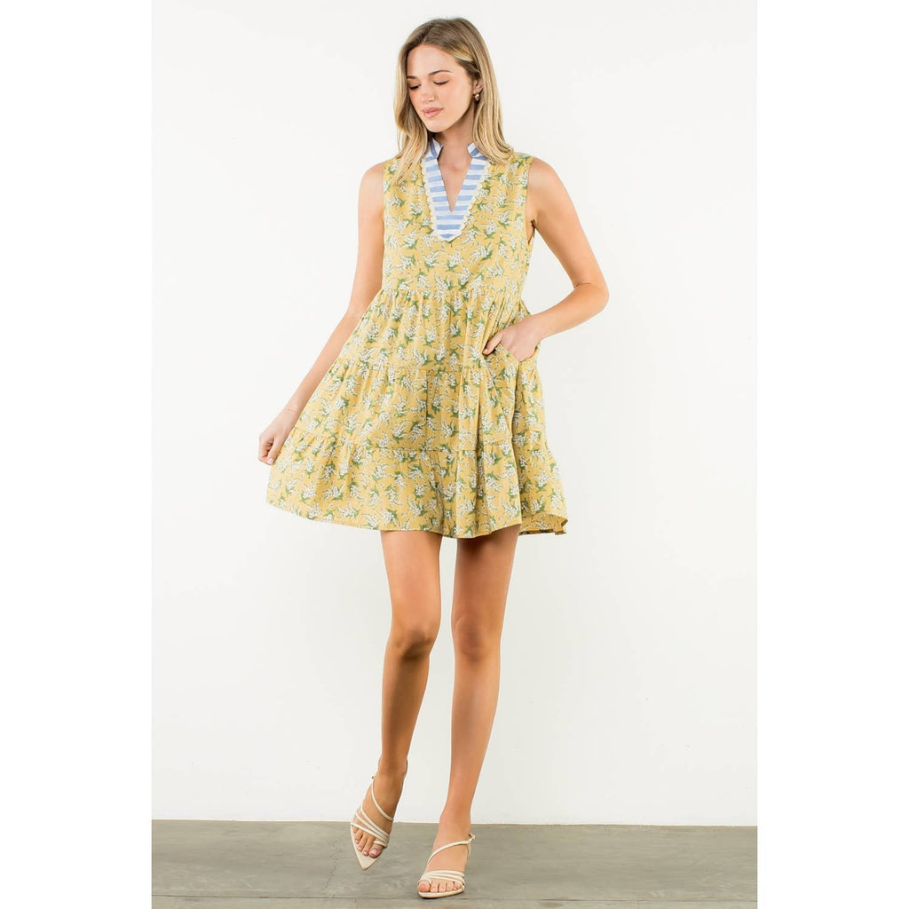 Sleeveless Flower Dress