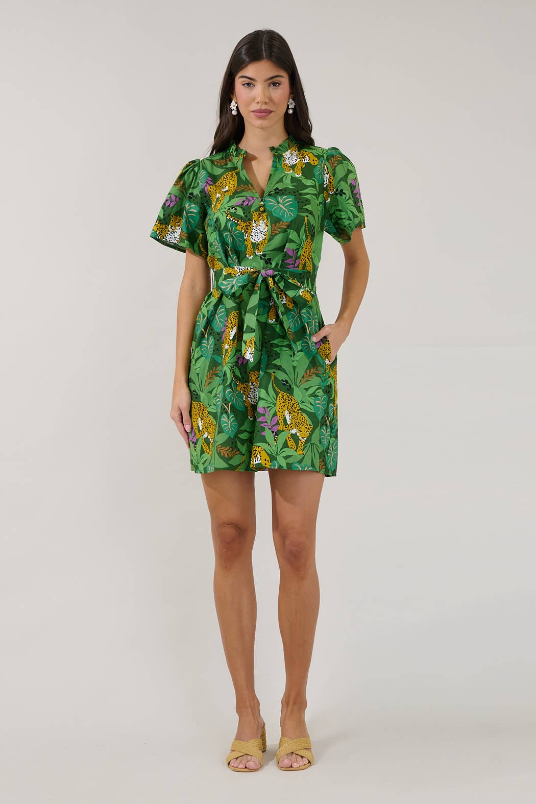 Ema Shift Mini Dress Tropical