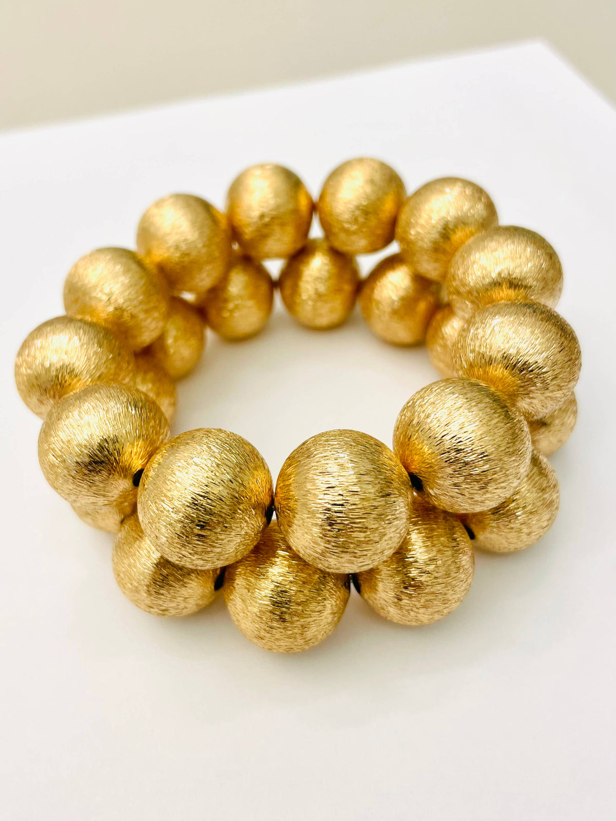 CHIC - BIG Ball Bracelet (brushed gold) S110