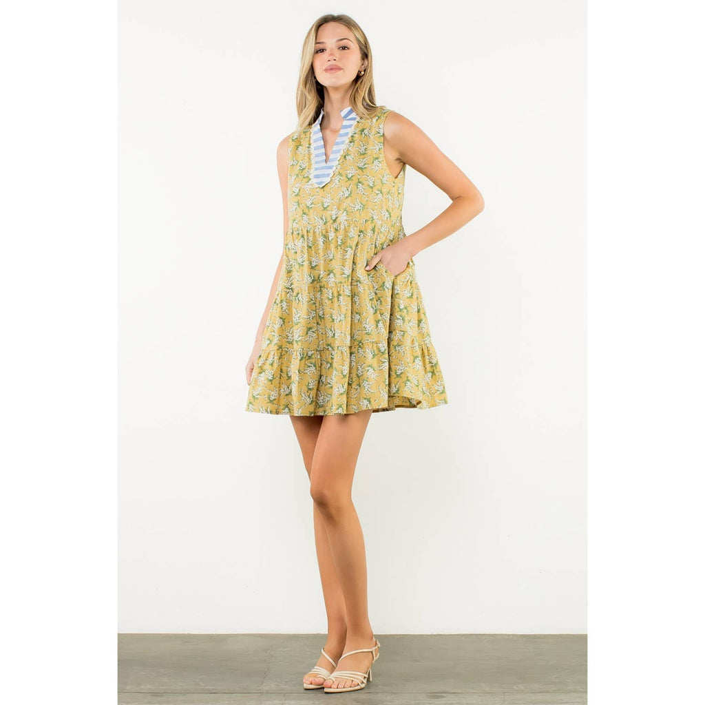 Sleeveless Flower Dress