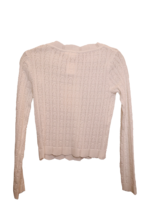 Scalloped ruffled cardigan