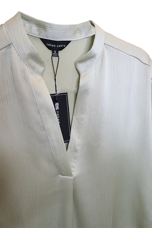 Drop Shoulder V-Neck Crinkle Satin Blouse - 5 Color Options