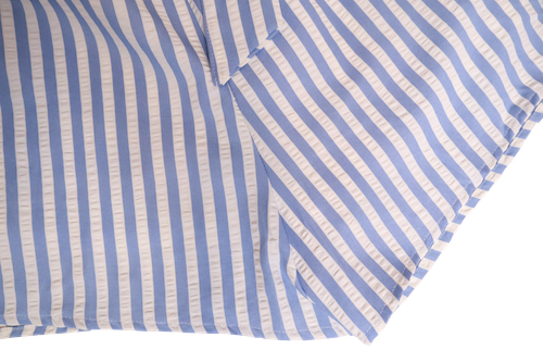 Blue and White striped Romper
