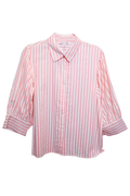 Pink stripped button down blouse