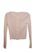 Scalloped ruffled cardigan