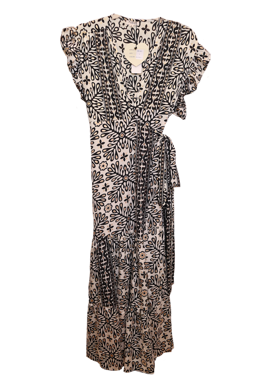 Black and White Wrap Dress