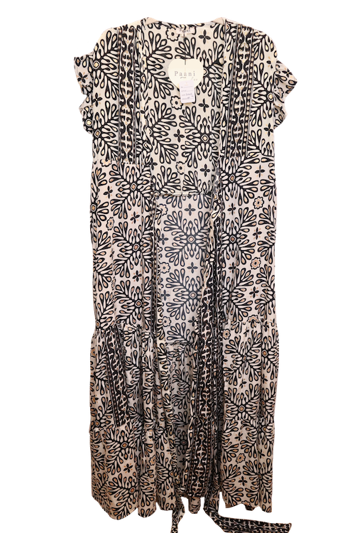 Black and White Wrap Dress