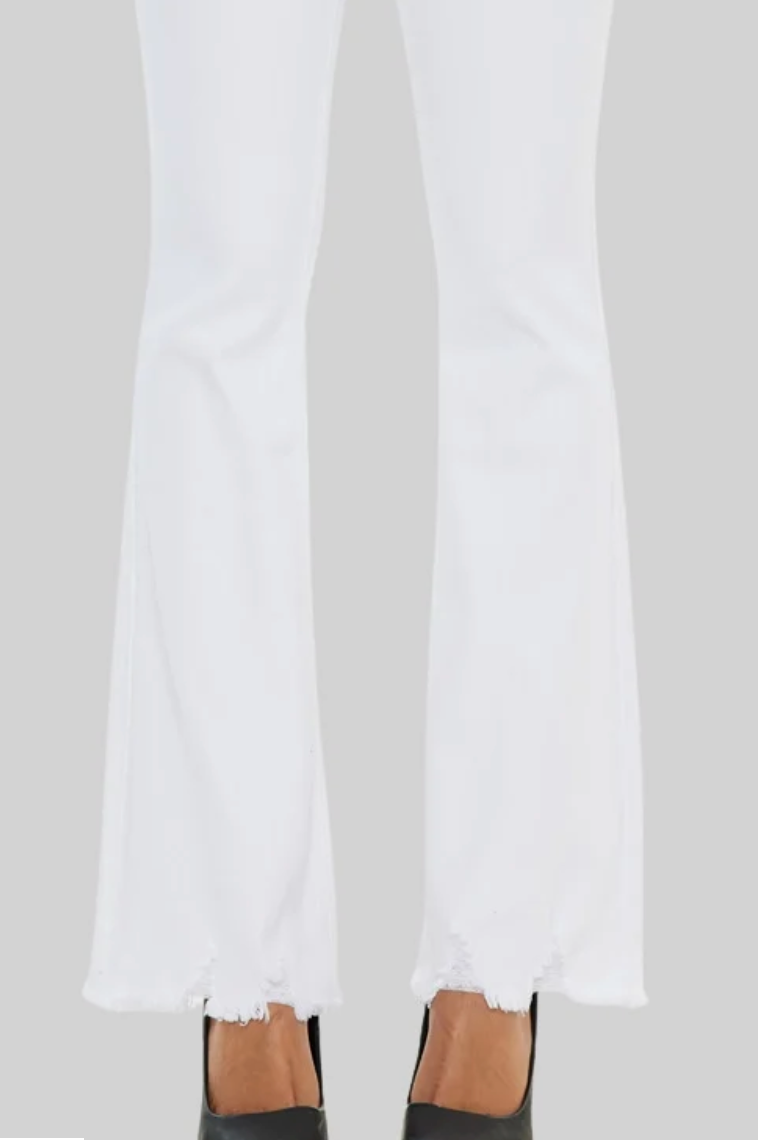 Kancan Hi-rise Bootcut White jeans