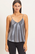 Spaghetti strap v neck tank top