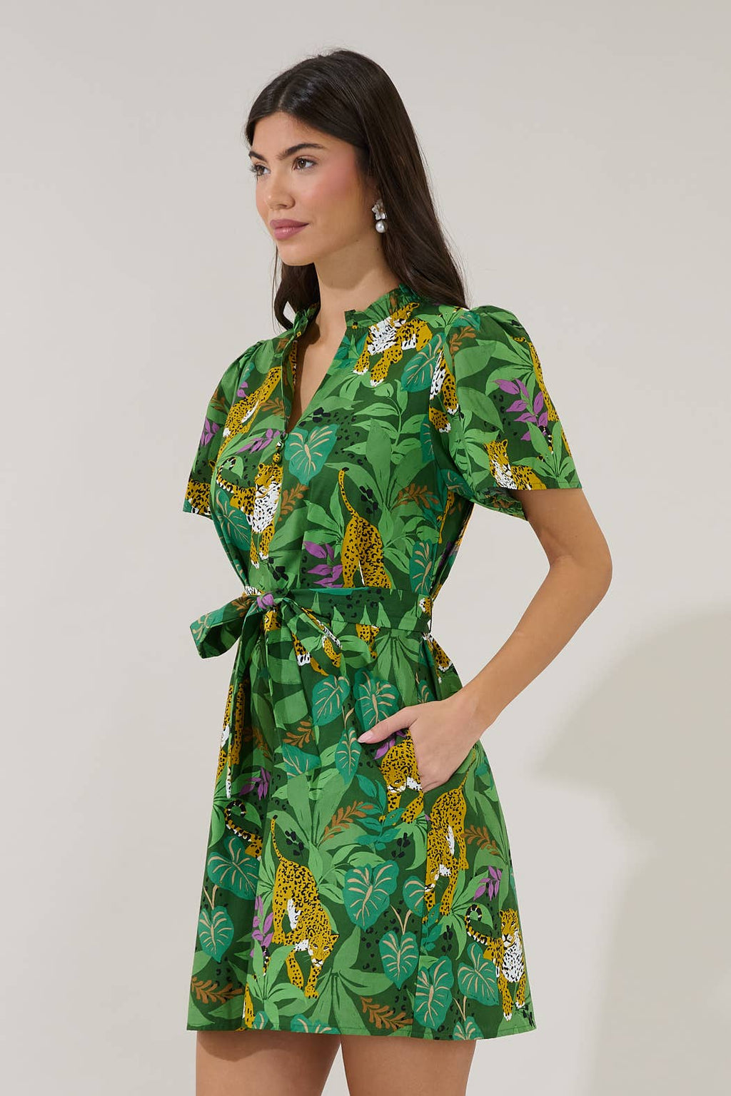 Ema Shift Mini Dress Tropical