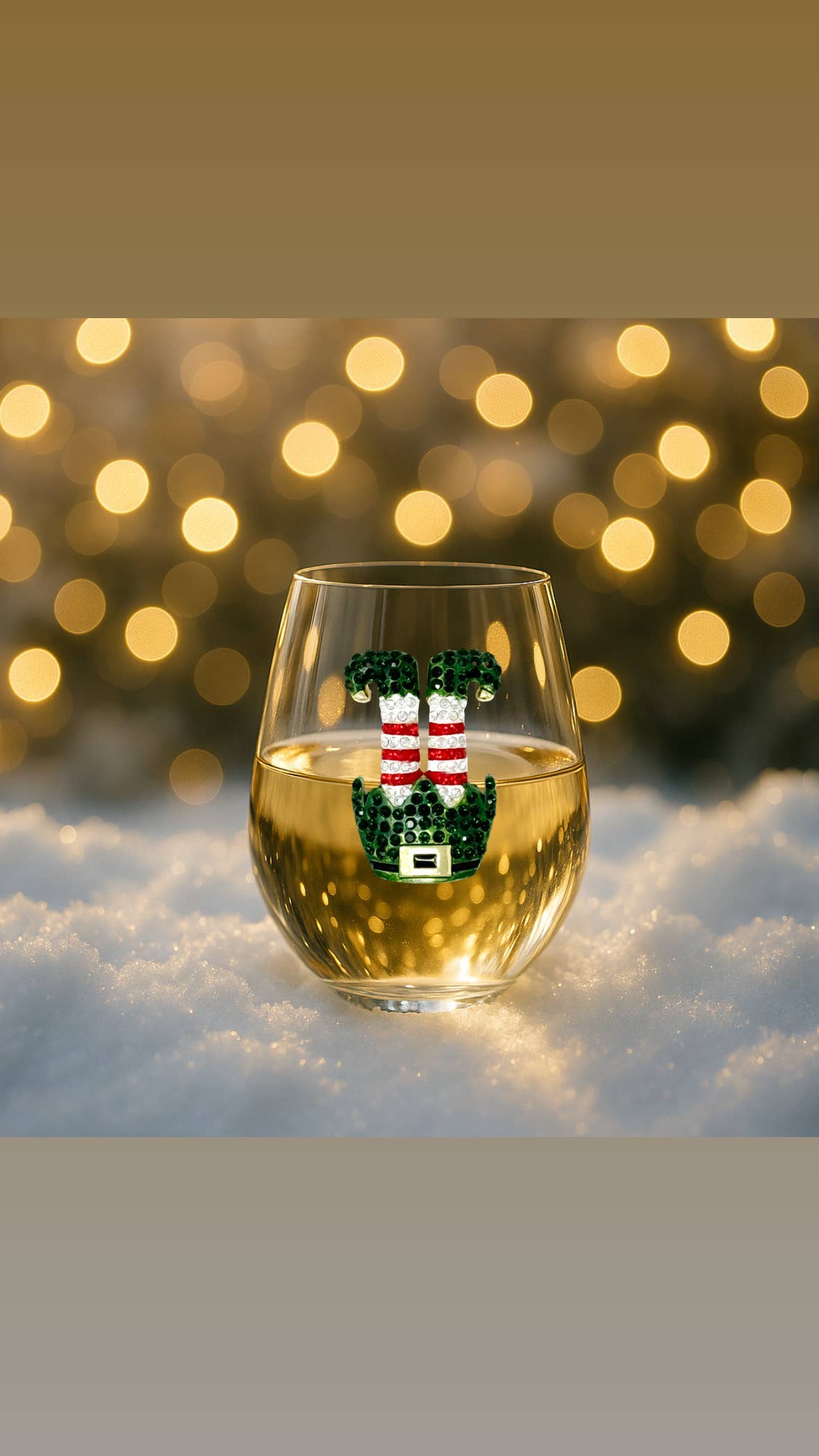 Elf Feet Stemless Wine Glass