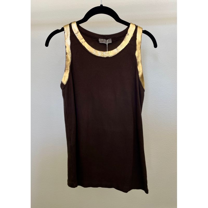Gold Foil Tank Tops